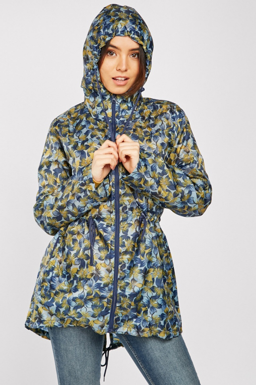 Waterproof Floral Rain Jacket