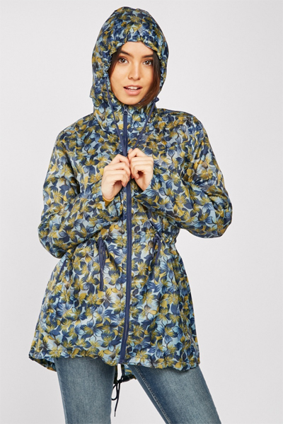 Waterproof Floral Rain Jacket