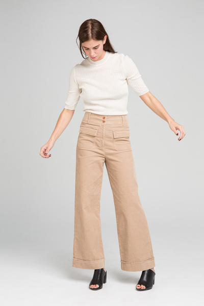 cotton wide leg pants