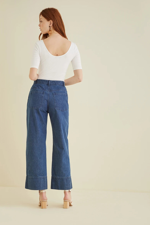 Organic Cotton Denim Trousers