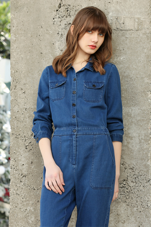 Organic Cotton Denim Jumpsuits