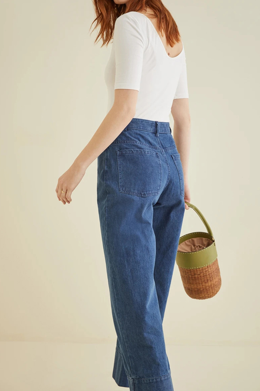 Organic Cotton Denim Trousers