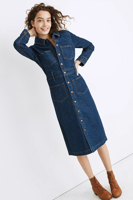 Organic Cotton Denim Dress