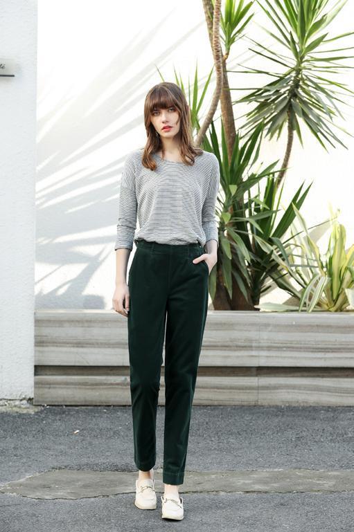 Buy Gray Solid Women Trouser Cotton Flax Fabric for Best Price Reviews  Free Shipping